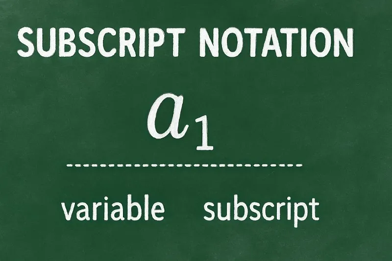Subscript notation: A method of writing