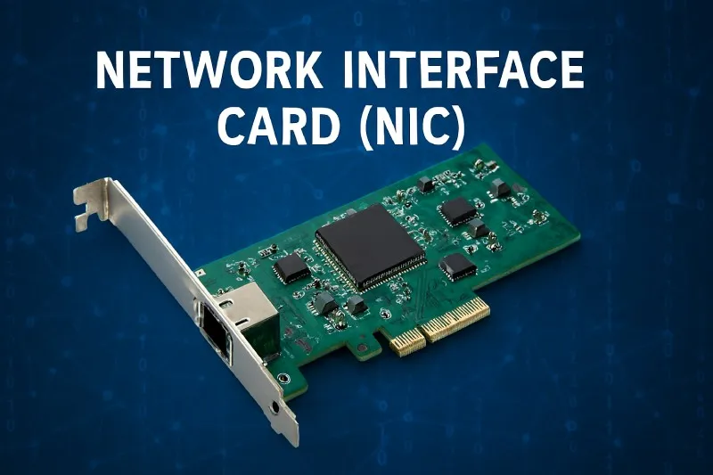 Network Interface Card (NIC): Hardware that connects a computer to a network