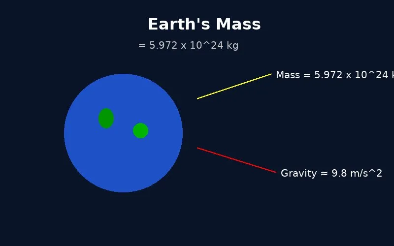 Earth’s mass: Amount of matter contained in Earth