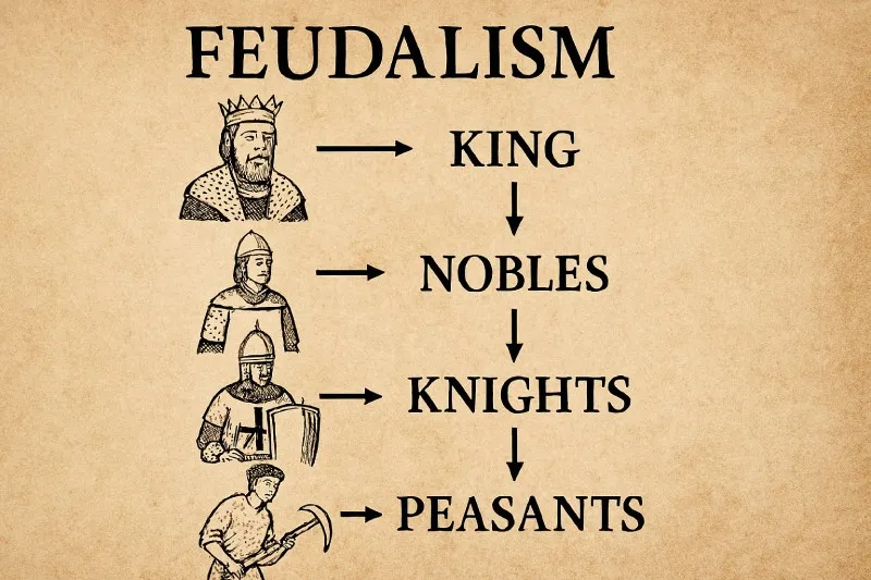 Feudalism: The medieval social system based on land ownership and obligations between lords and peasants
