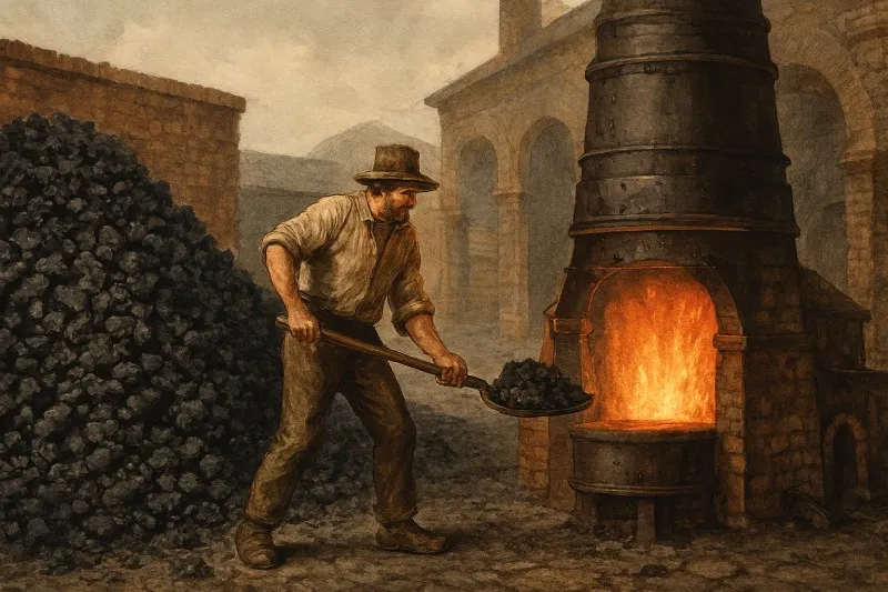 Coke: A fuel made by heating coal in the absence of air