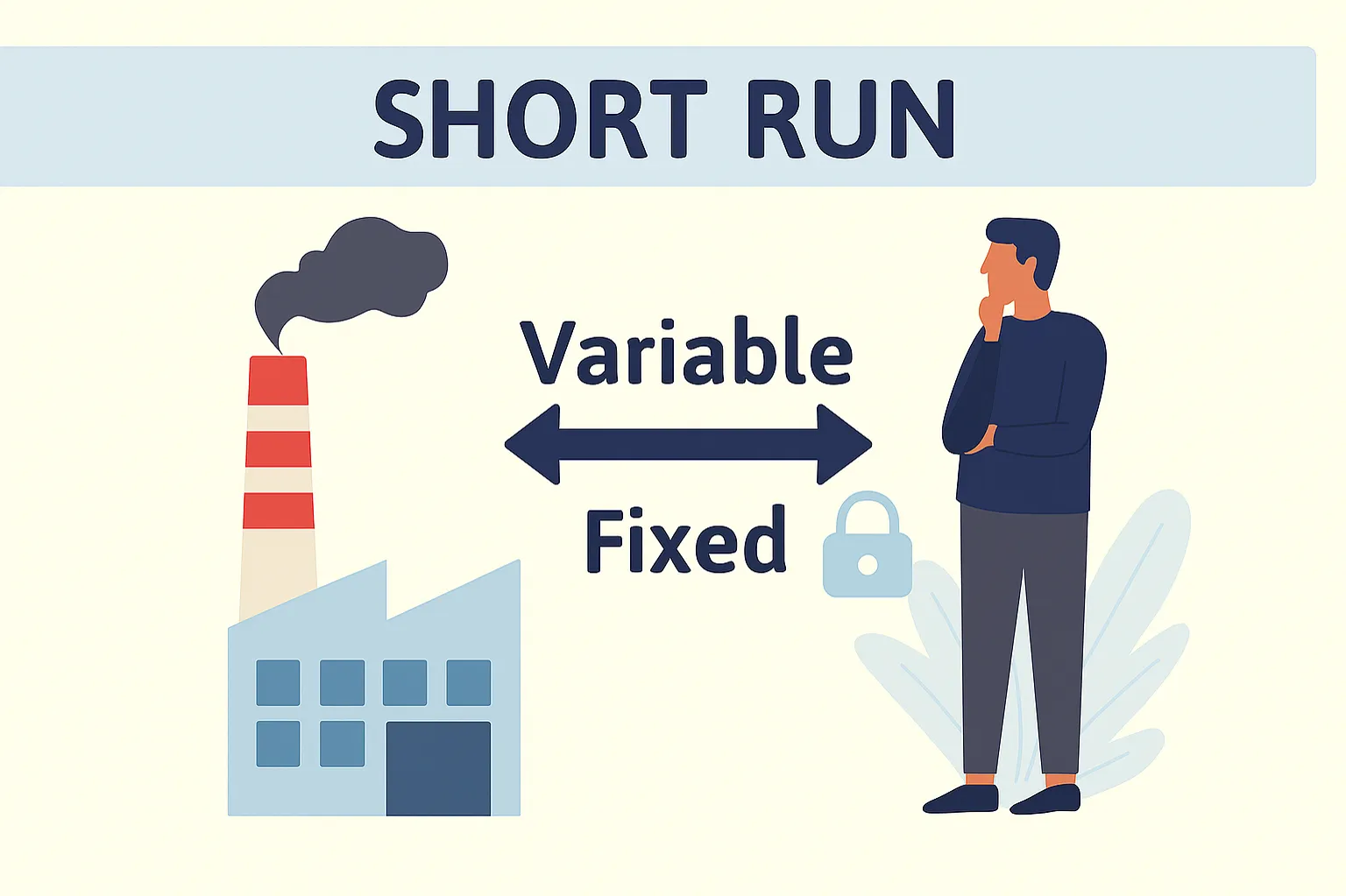 Short run: time period in which only some factors of production can change