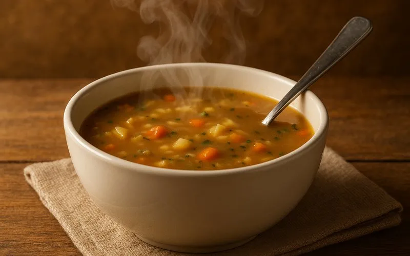 Everyday example: Hot soup cooling in a bowl