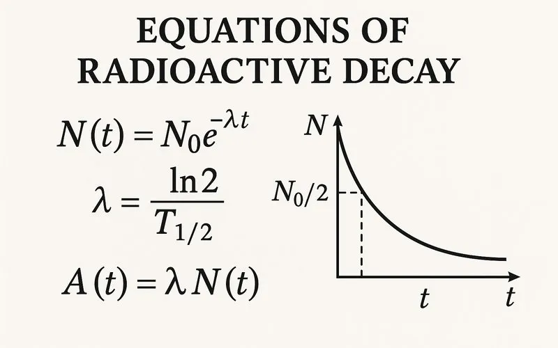 Equations of radioactive decay