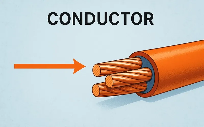 Conductor: Material that allows heat or electricity to pass through easily