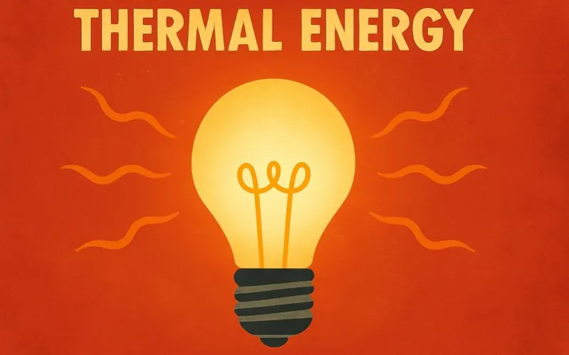 Thermal energy: Heat energy due to particle motion