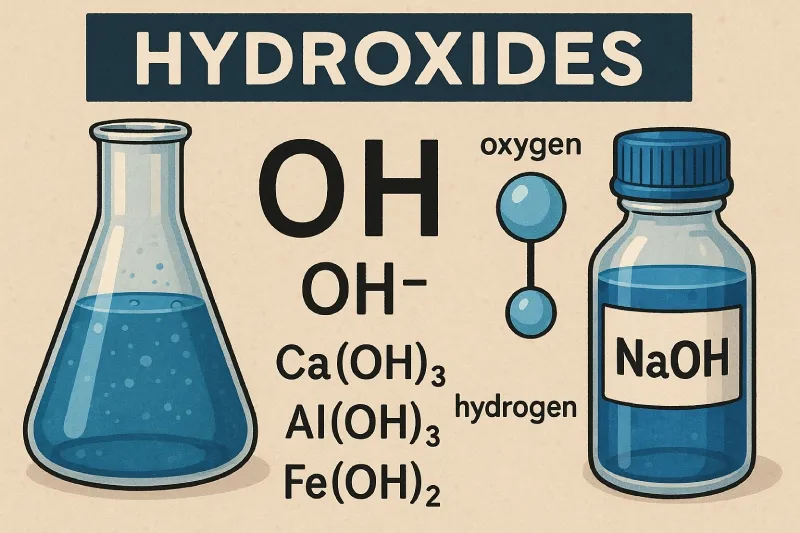 Hydroxides: Compounds containing the OH⁻ ion