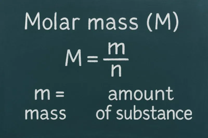 Molar mass (M) Units are g mol⁻¹