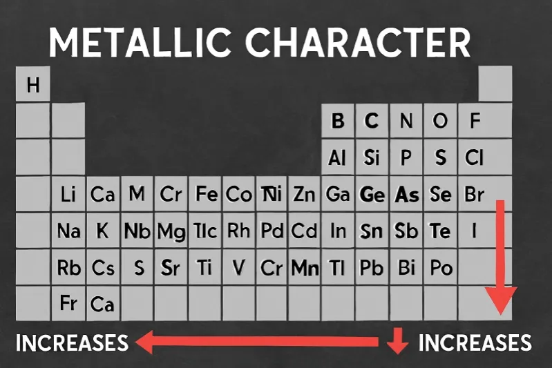 Metallic character is an element's electron-losing tendency