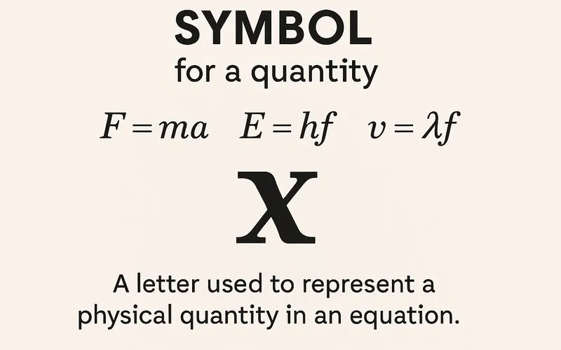 Symbol (for a quantity)