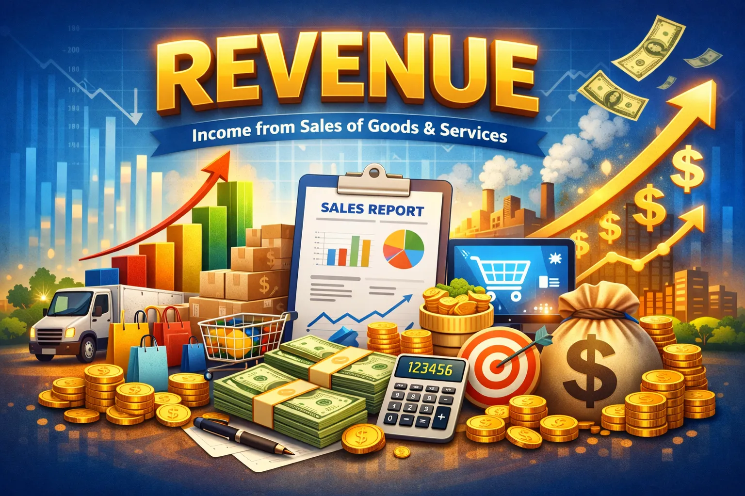 Revenue: The income received by a firm from selling its output.
