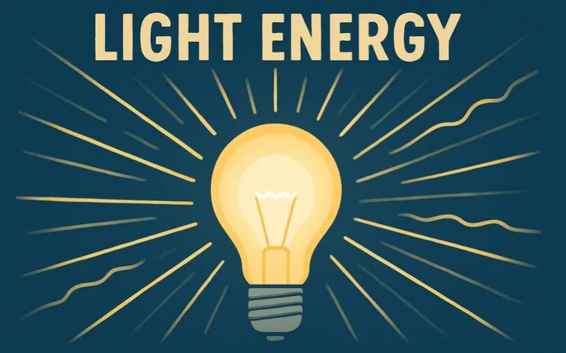 Light energy: Energy that travels in waves and can be seen