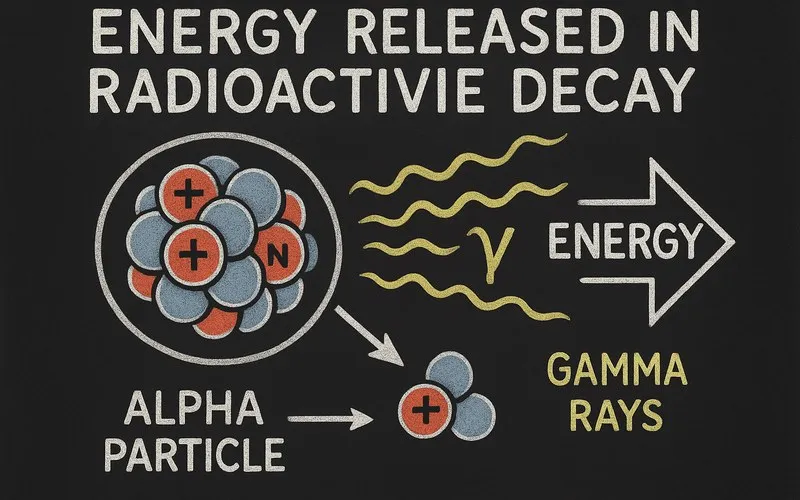 Energy released in radioactive decay
