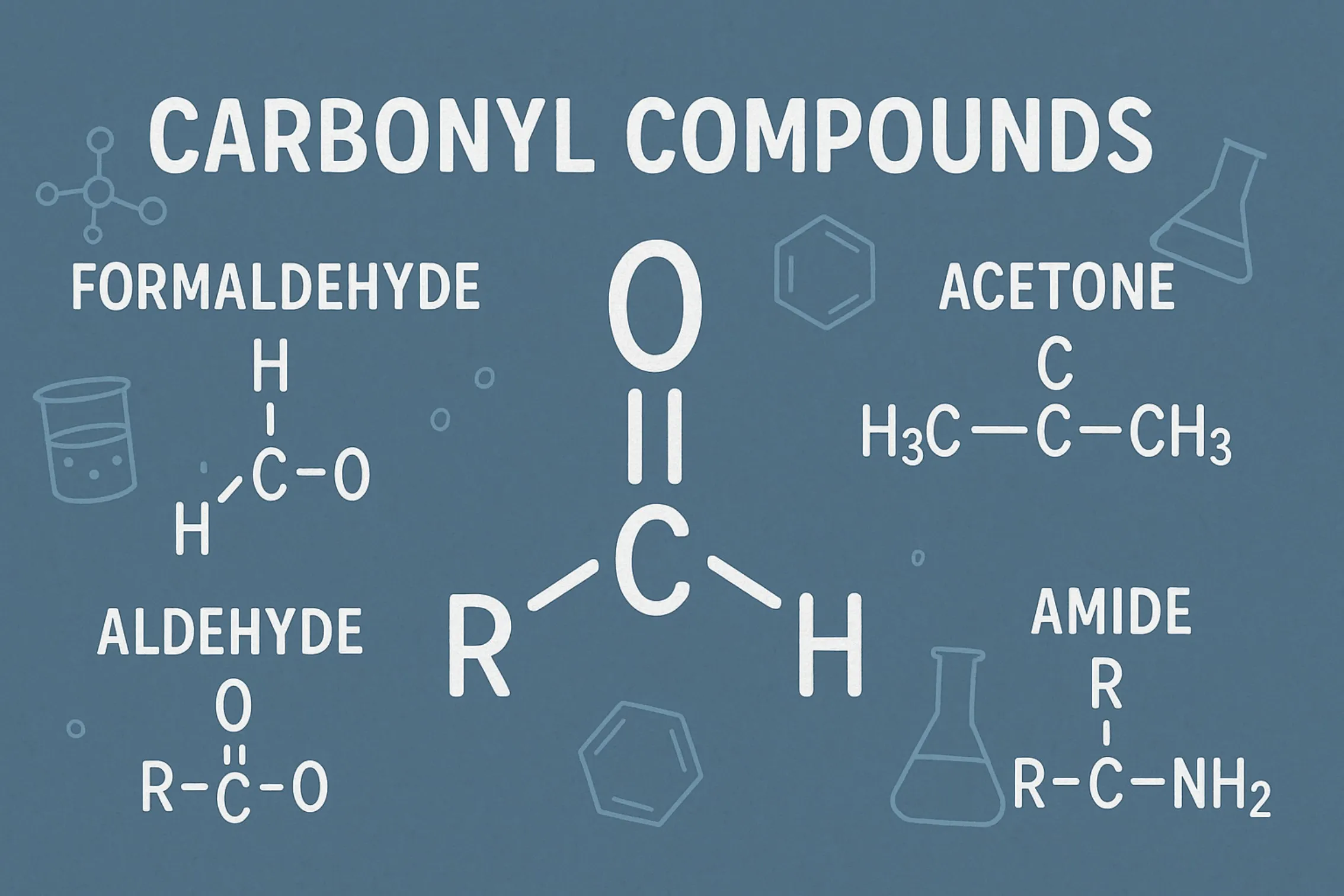 Carbonyl compounds, featuring C=O
