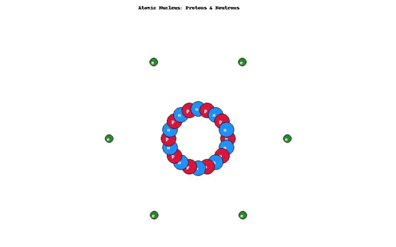 Nucleus: Central core of an atom with protons/neutrons