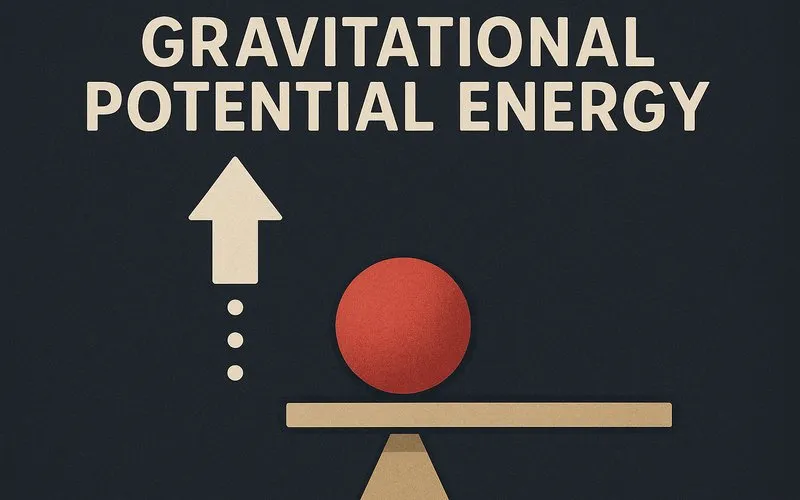 Gravitational potential energy: Stored energy due to an object’s position in a gravitational field
