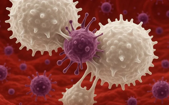 White blood cells: Cells protecting the body by fighting infections