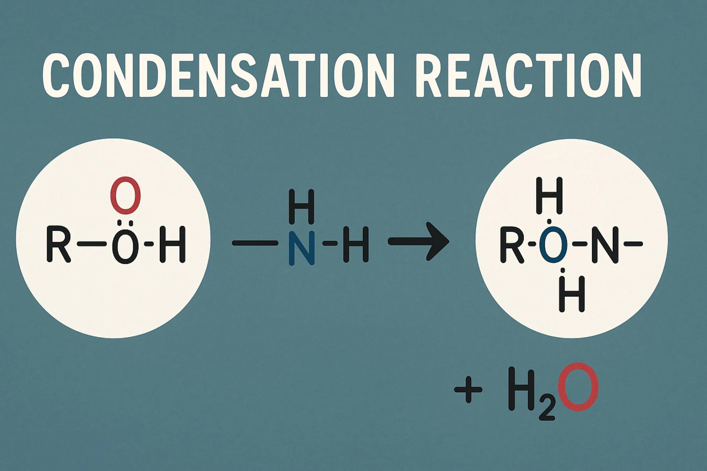 Condensation Reaction: A chemical union where two molecules join