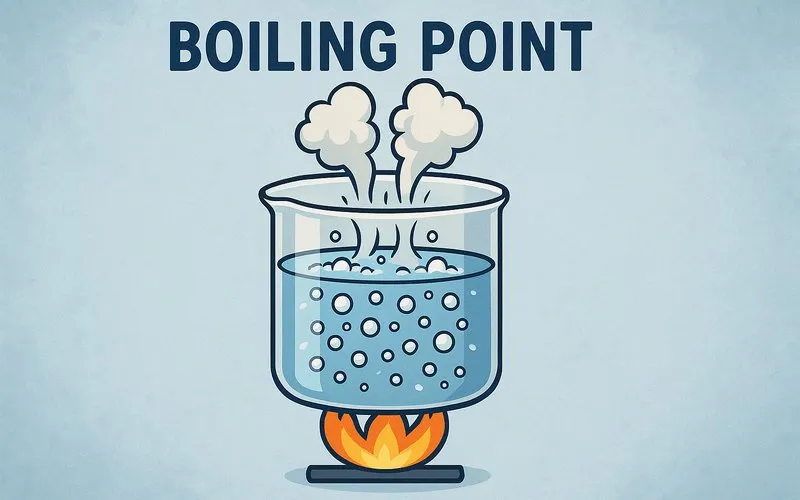Boiling point: Temperature at which a liquid changes into a gas throughout the liquid