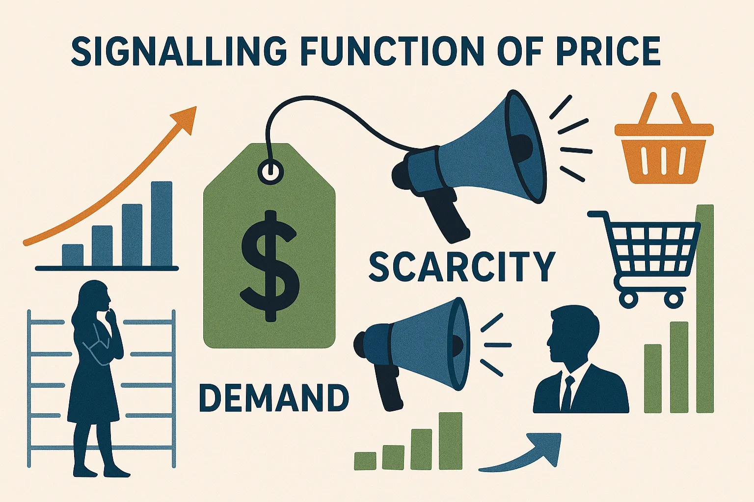 Signalling function of price: price signals information to market participants about scarcity and demand