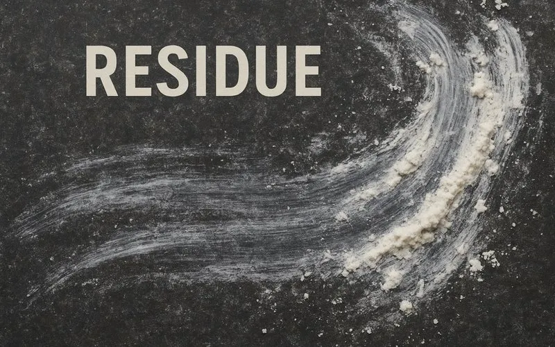Residue: Solid that remains after a liquid is removed or evaporated