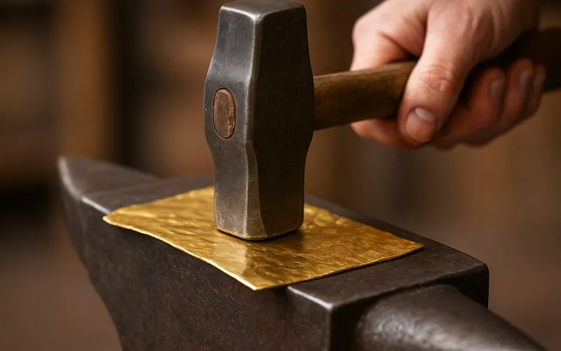 Malleable: Able to be hammered or bent into shapes without breaking