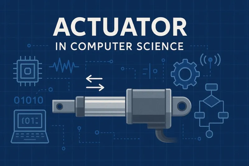 Actuator: A device that converts electrical signals into physical action