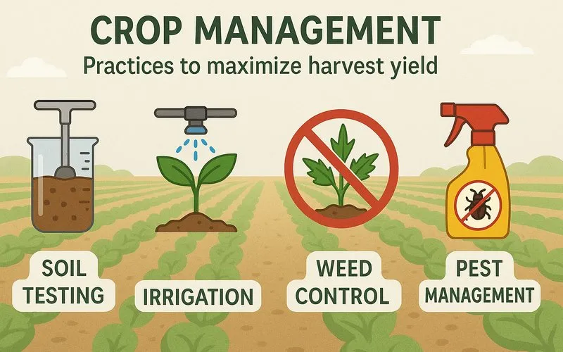 Crop management: Practices to maximize harvest yield