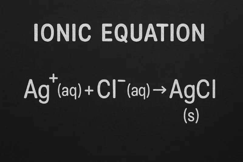 Ionic equation: It represents dissolved ionic compounds as free ions