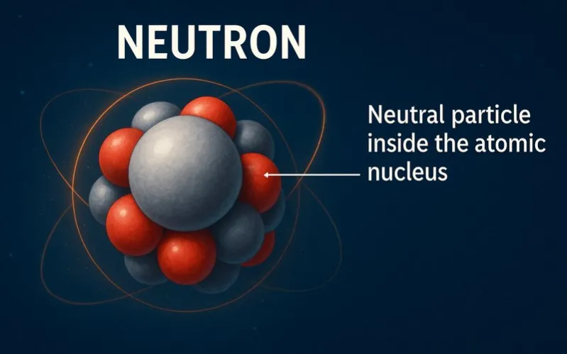 Neutron: Neutral particle inside the atomic nucleus