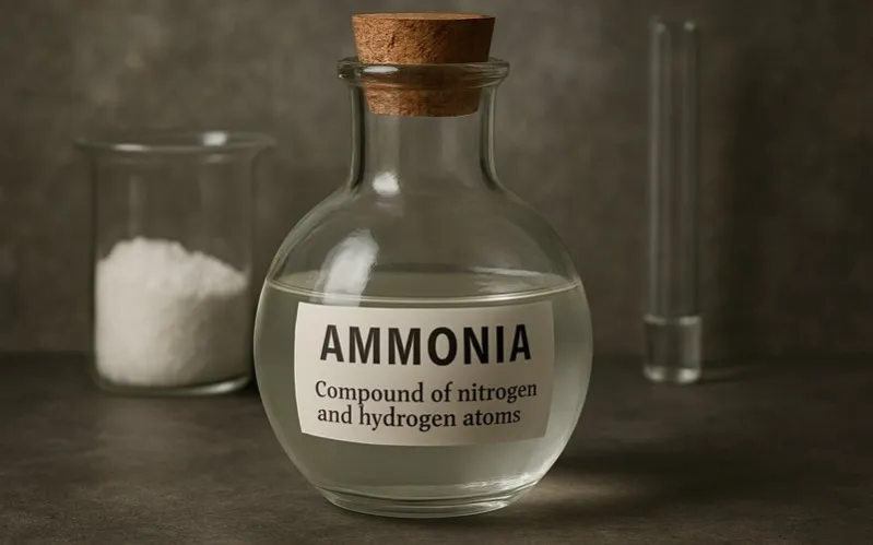 Ammonia: Compound of nitrogen and hydrogen atoms