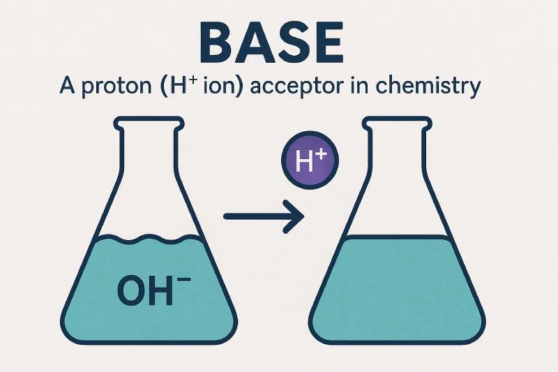 Base: A proton (H⁺ ion) acceptor