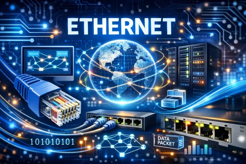 Ethernet: A family of networking technologies for LANs, standardized as IEEE 802.3