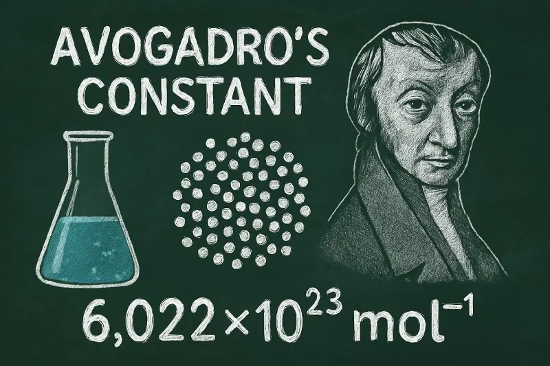 Avogadro’s constant: Number of particles in one mole (~6.022 × 10²³)
