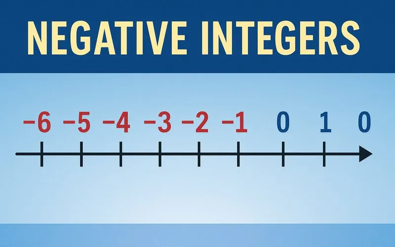 Negative Integers: Integers less than zero