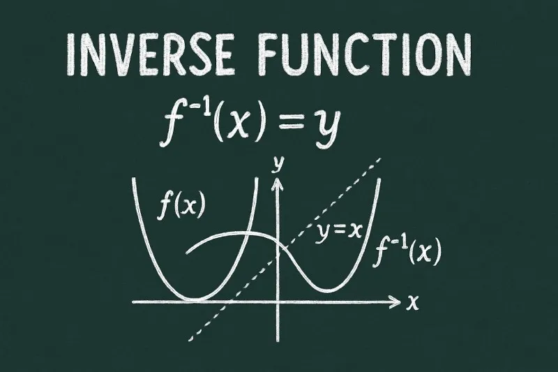 Inverse function: A function that does the opposite of the original function