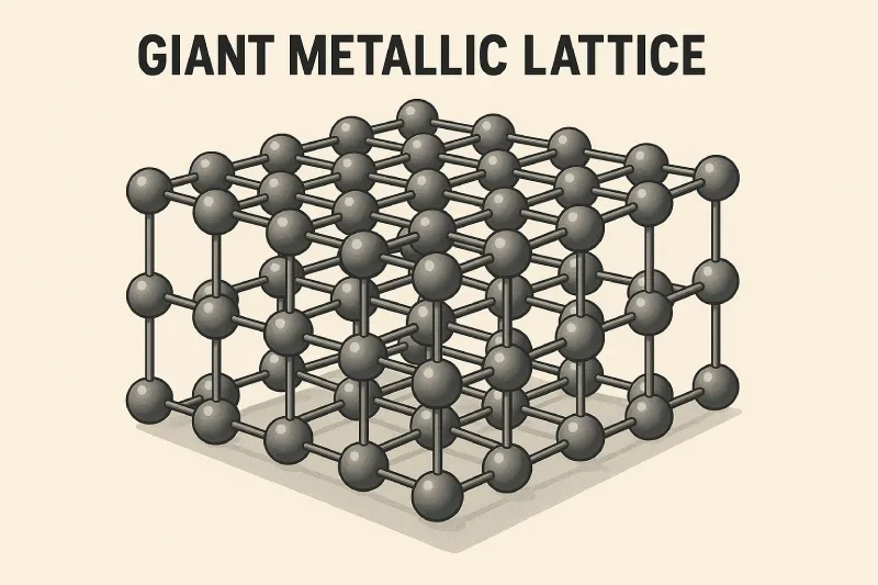Giant Metallic Lattice: A three-dimensional structure of positive metal ions surrounded by a 'sea' of delocalised electrons