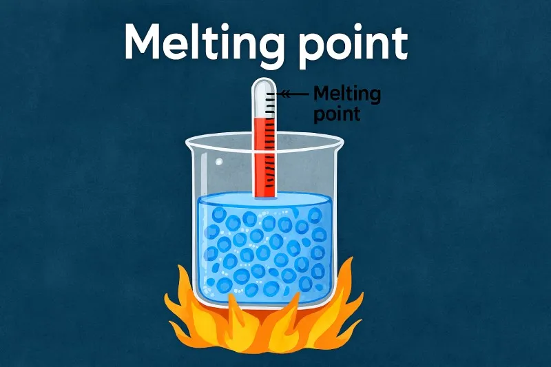 Melting point: Temperature at which a solid changes to a liquid