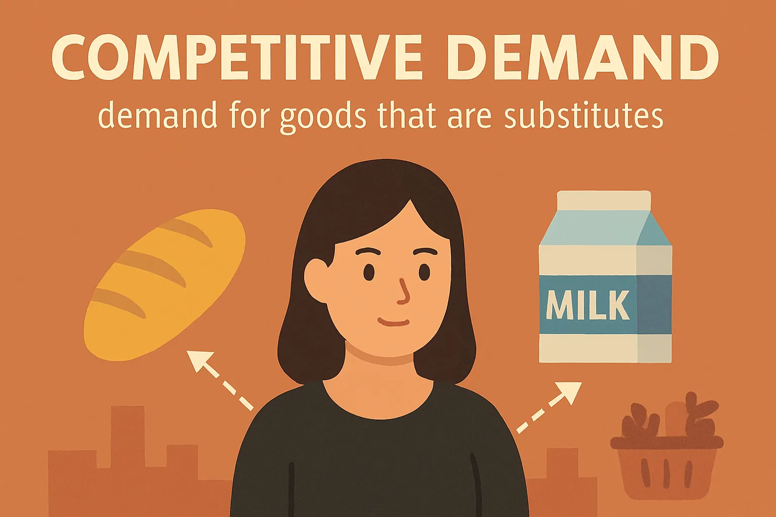 Competitive demand: demand for goods that are substitutes