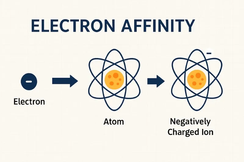 Electron affinity measures an atom's energy change when gaining an electron