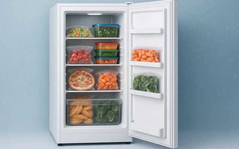 Freezer: Appliance keeping food at very low temps