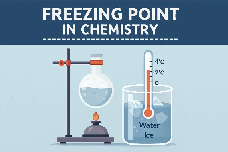 Freezing point: Temperature at which a liquid changes to a solid
