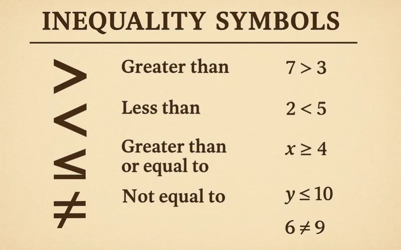 Inequality Symbols
