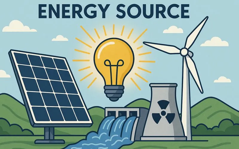 Energy source: Something that provides energy