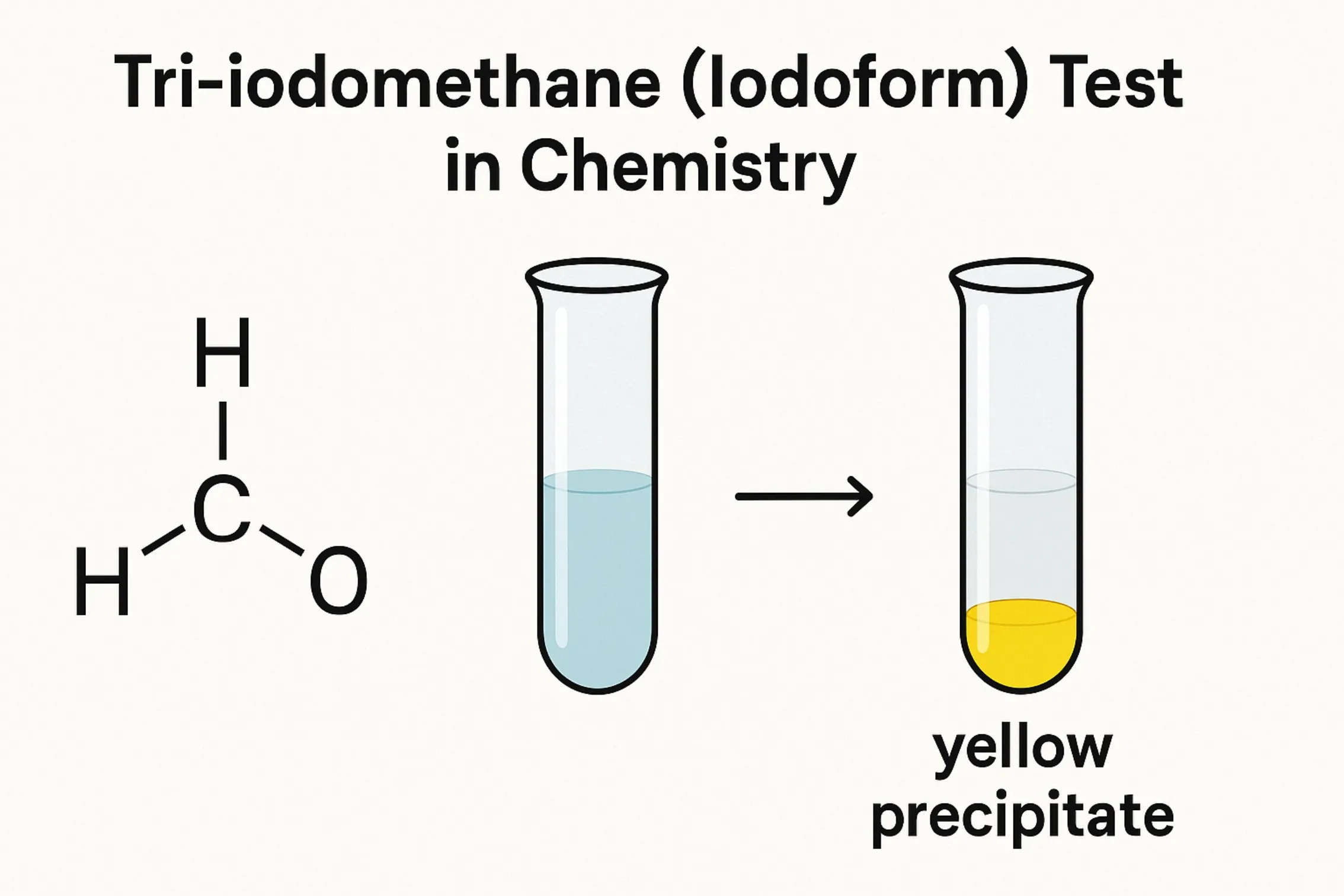 Tri-iodomethane (Iodoform) Test: A chemical test detecting compounds with a CH₃C=O group