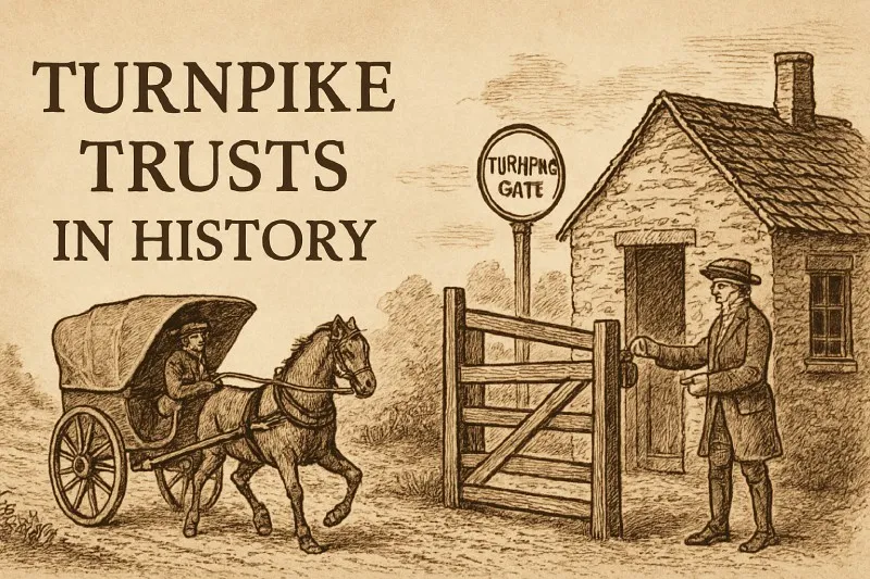 Turnpike Trusts: Private organizations authorized to build and maintain roads, funded by tolls from users