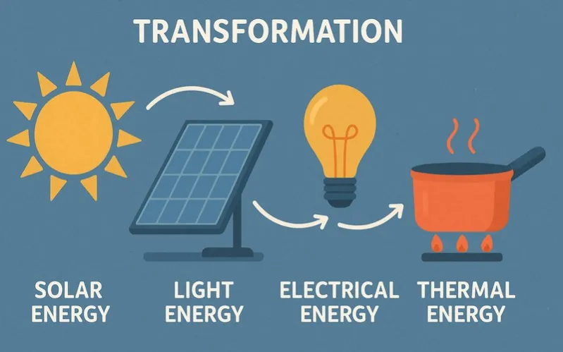 Transformation: Energy changing from one type to another