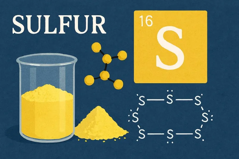 Sulfur (S): Yellow non-metal