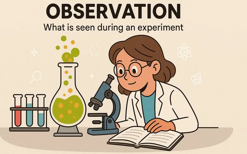 Observation: What is seen during an experiment