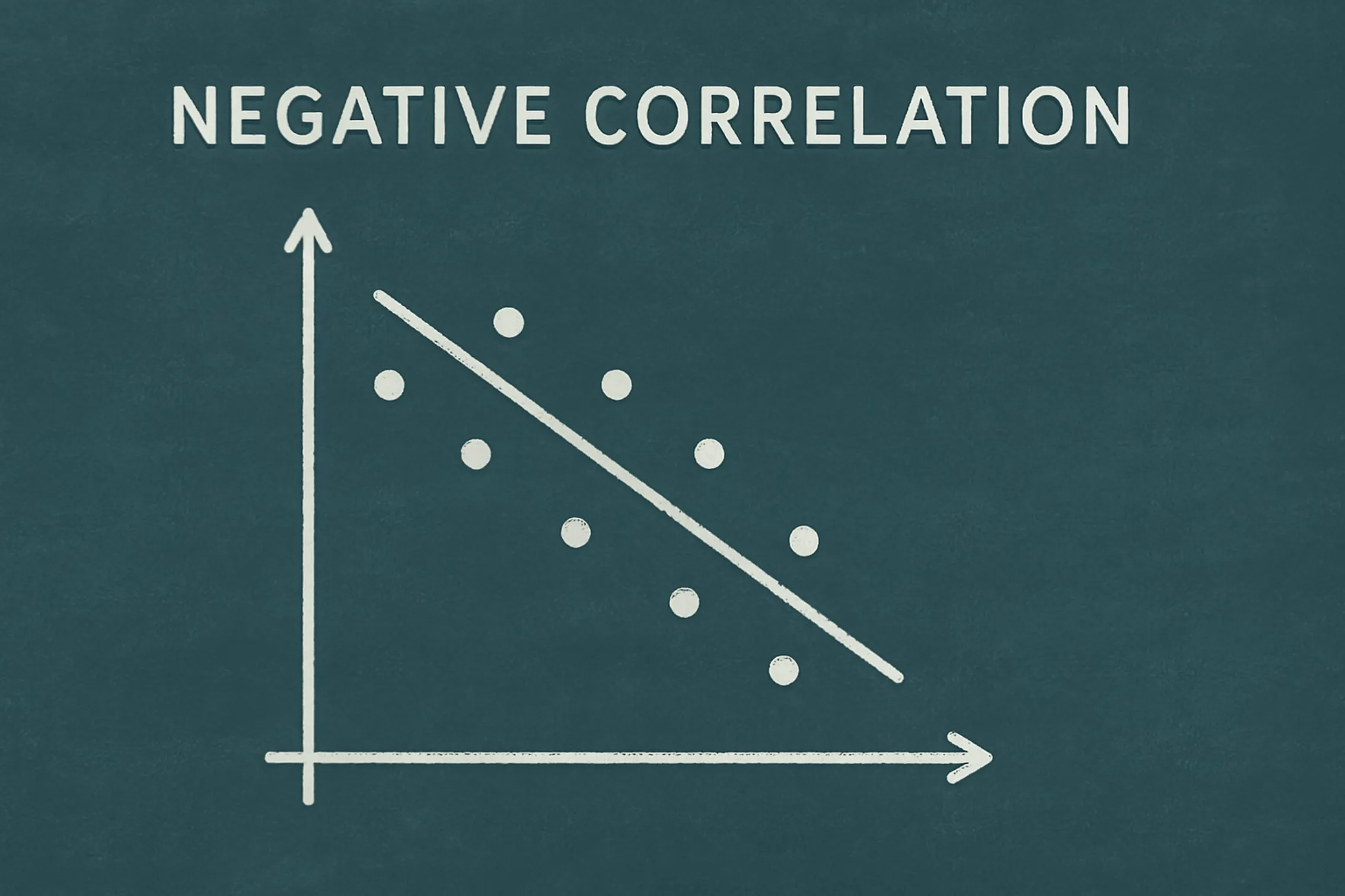 Negative correlation: A trend, in bivariate data